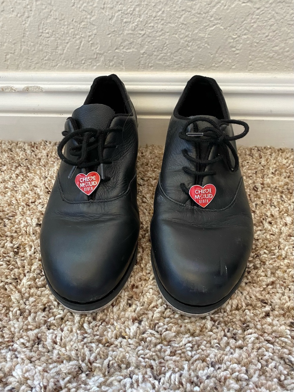 Bloch Women’s Chloe & Maude Black Leather Lace-Up Tap Shoes Size 6